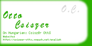 otto csiszer business card