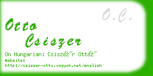 otto csiszer business card